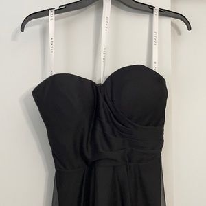 Strapless black dress